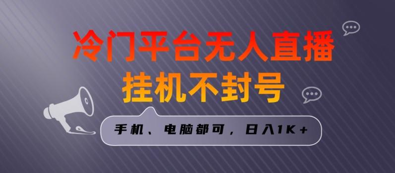 全网首发冷门平台无人直播挂机项目，三天起号日入1000＋，手机电脑都可操作小白轻松上手【揭秘】-皮皮网创
