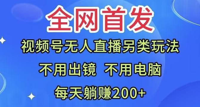 全网首发：视频号无人直播另类玩法，无需电脑，每天躺赚200+-皮皮网创