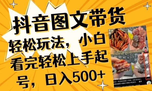 抖音图文带货已过时?那你不如仔细看看这个，小白看完轻松上手起号，日入500+不是梦【揭秘】-皮皮网创