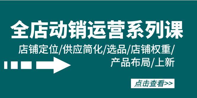 (9845期)全店·动销运营系列课：店铺定位/供应简化/选品/店铺权重/产品布局/上新-皮皮网创