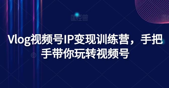 Vlog视频号IP变现训练营，手把手带你玩转视频号-皮皮网创