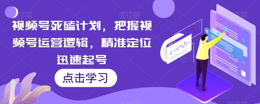 视频号死磕计划，把握视频号运营逻辑，精准定位迅速起号-皮皮网创