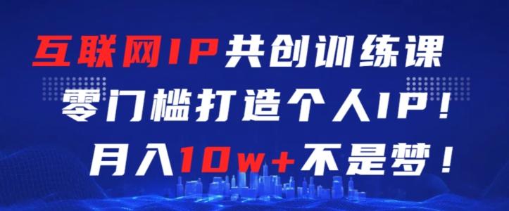 互联网IP共创训练课，零门槛零基础打造个人IP，月入10w+不是梦【揭秘】-皮皮网创