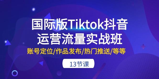 国际版Tiktok抖音运营流量实战班：账号定位/作品发布/热门推送/等等-13节-皮皮网创