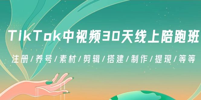 TikTok中视频-30天线上陪跑班：注册/养号/素材/剪辑/搭建/制作/提现/等等-皮皮网创