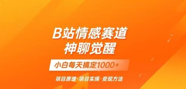 B站情感冷门蓝海赛道秒变现《神聊觉醒》一天轻松变现500+【揭秘】-皮皮网创