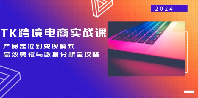 TK跨境电商实战课：产品定位到变现模式，高效剪辑与数据分析全攻略-皮皮网创