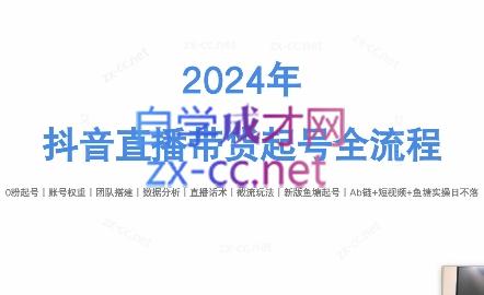 六六老师·2024年抖音直播带货起号全攻略-皮皮网创