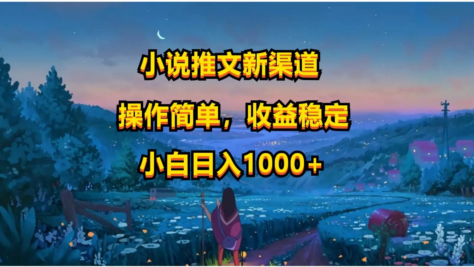 小说推文新玩法，操作简单，收益稳定，日入1000+-皮皮网创