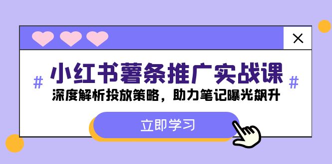 小红书-薯条推广实战课：深度解析投放策略，助力笔记曝光飙升-皮皮网创