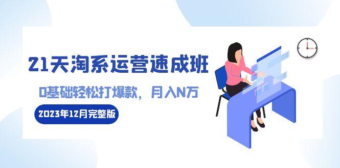 21天淘系运营-速成班2023年12月完整版：0基础轻松打爆款，月入N万-110节课-皮皮网创