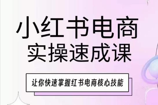 小红书电商实操速成课，让你快速掌握红书电商核心技能-皮皮网创