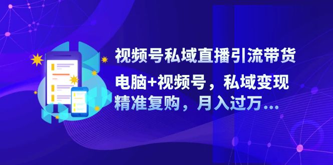 视频号私域直播引流带货：电脑+视频号，私域变现，精准复购，月入过万…-皮皮网创