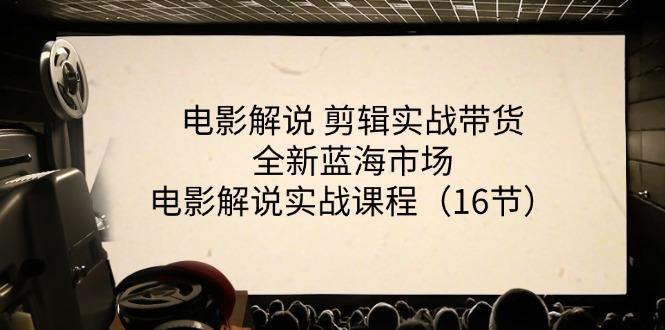 电影解说 剪辑实战带货全新蓝海市场，电影解说实战课程(16节-皮皮网创