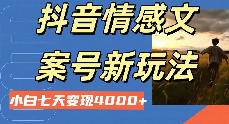 抖音情感文案小白七天变现4000+详细课程-皮皮网创