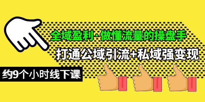 (10045期)全域盈利·做懂流量的操盘手，打通公域引流+私域强变现，约9个小时线下课-皮皮网创