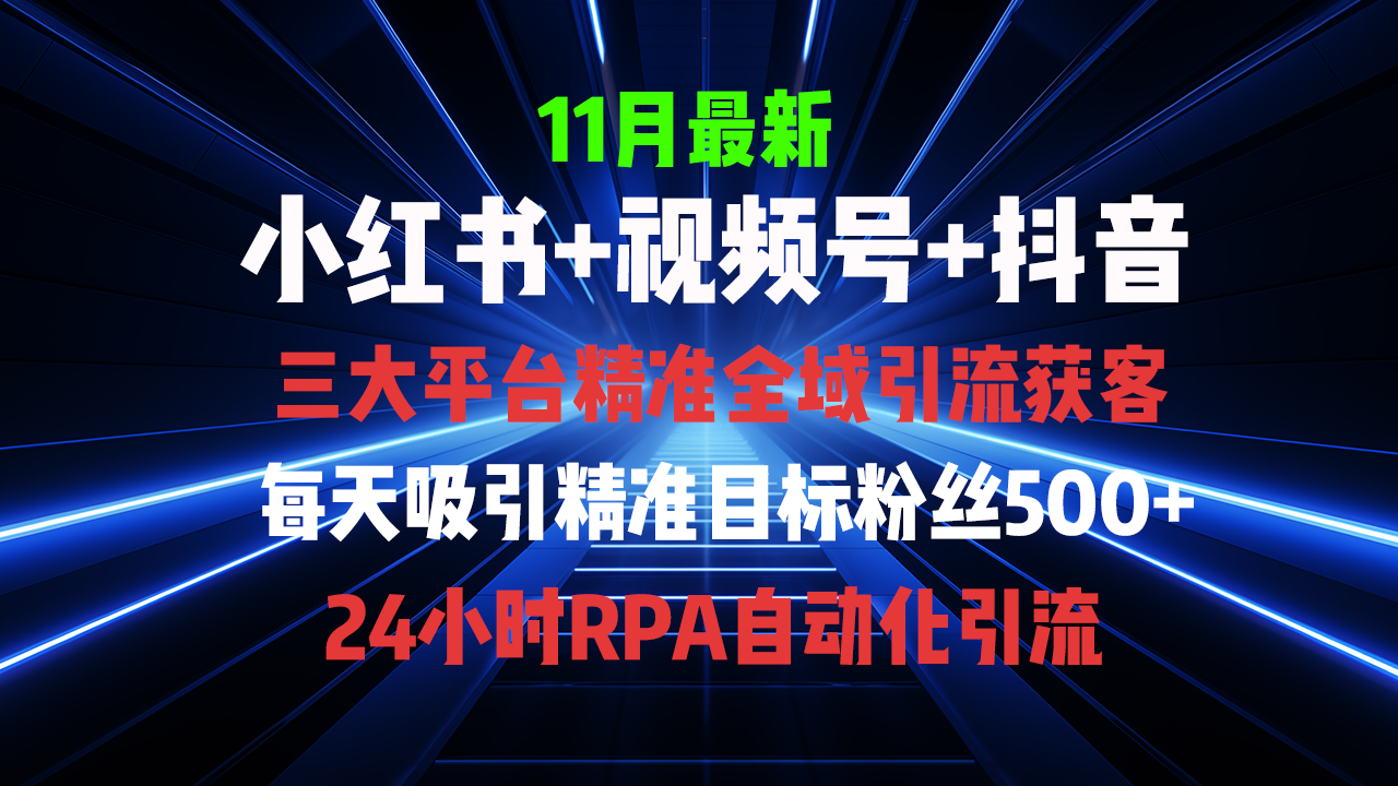 全域多平台引流私域打法，小红书，视频号，抖音全自动获客，截流自…-皮皮网创