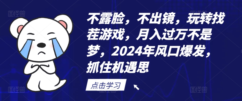 不露脸，不出镜，玩转找茬游戏，月入过万不是梦，2024年风口爆发，抓住机遇【揭秘】-皮皮网创