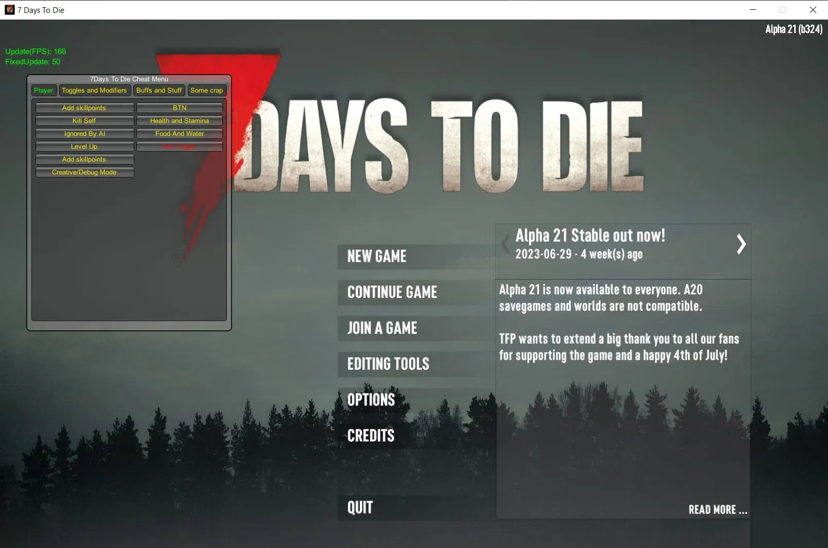 7 Days to Die 七日杀多功能修改器 v1.1.3.105 免费版-皮皮网创