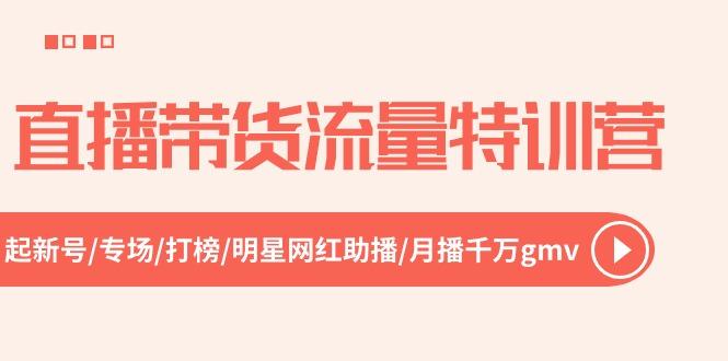 直播带货流量特训营，起新号-专场-打榜-明星网红助播 月播千万gmv(52节-皮皮网创