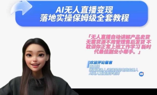 Ai无人直播变现实操课，保姆级全套教程，2024年带你和我一样实现财富倍增-皮皮网创