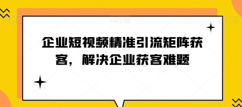 企业短视频精准引流矩阵获客，解决企业获客难题-皮皮网创