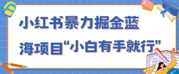 小红书暴力掘金蓝海项目，轻松日入1000+、小白有手就行（附新引流方法，不违规）-皮皮网创