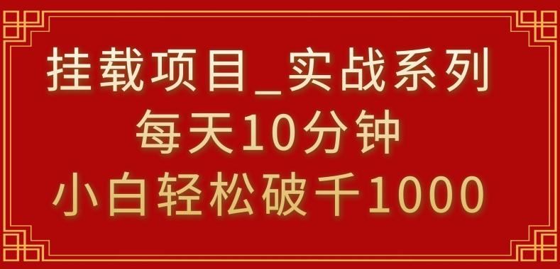 挂载项目，小白轻松破1000，每天10分钟，实战系列保姆级教程【揭秘】-皮皮网创