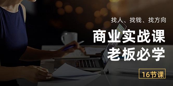 商业实战课【老板必学】：找人、找钱、找方向(16节课-皮皮网创
