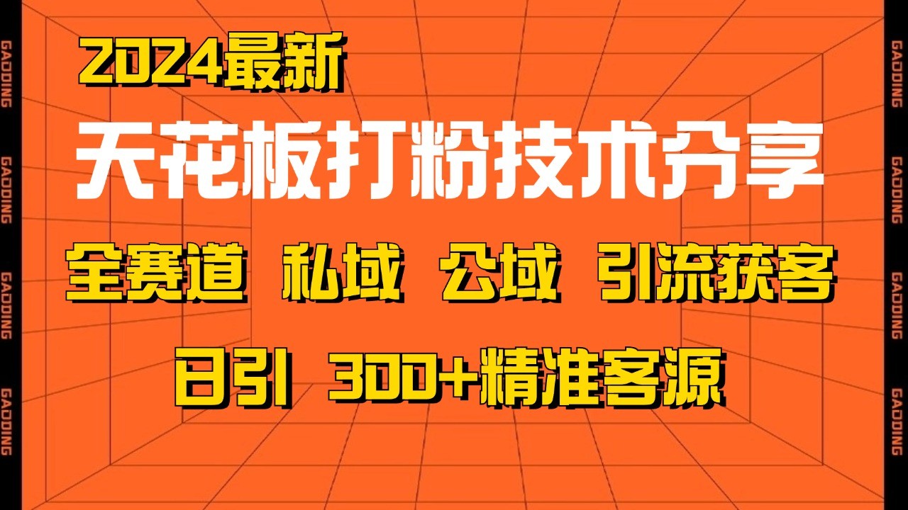 天花板打粉技术分享，野路子玩法 曝光玩法免费矩阵自热技术日引2000+精准客户-皮皮网创