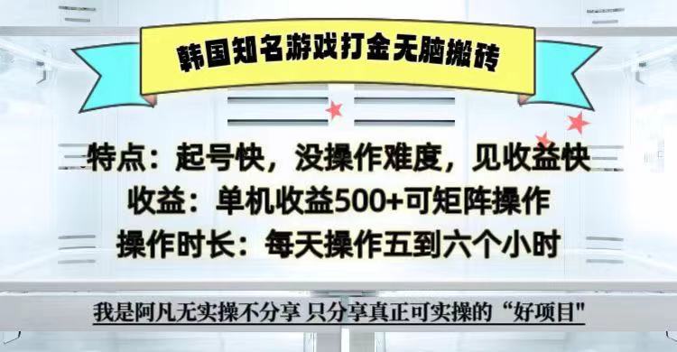 全网首发海外知名游戏打金无脑搬砖单机收益500+ 即做！即赚！当天见收益！-皮皮网创