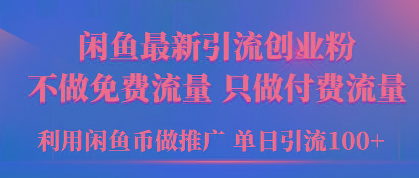 (9584期)2024年闲鱼币推广引流创业粉，不做免费流量，只做付费流量，单日引流100+-皮皮网创